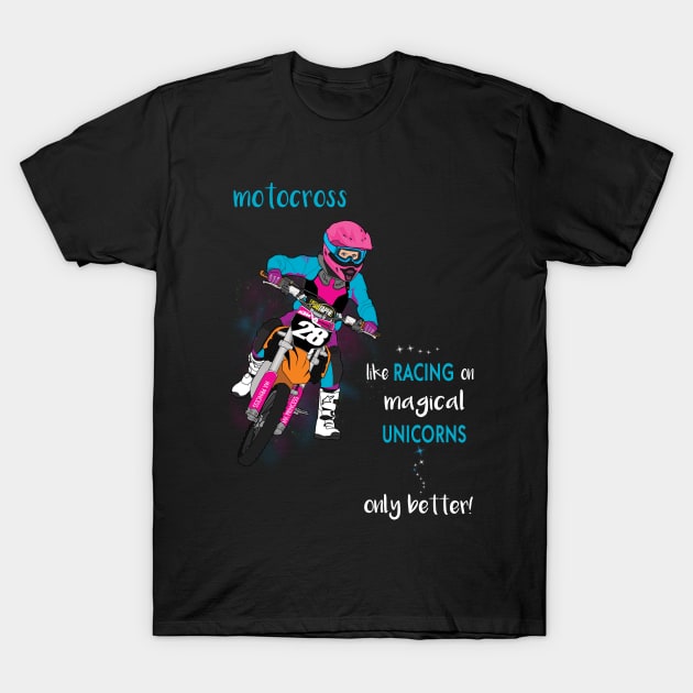 MX Unicorn T-Shirt by TrashTorque